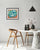 Work on paper by artist Oriele Steiner, Framed